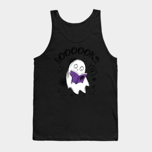 Ghost Reading Books Funny Halloween Tank Top